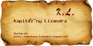 Kapitány Lizandra névjegykártya